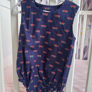 The Beaufort Bonnet Company Navy Floral Bodysuit